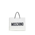 Moschino White Calf Leather Bos Taurus Shoulder Bag