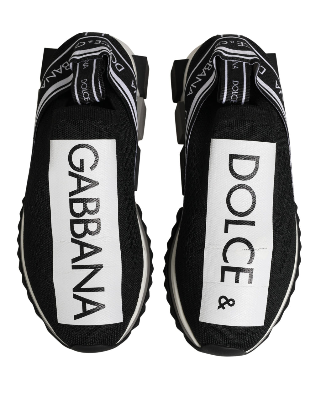 Dolce & Gabbana Black Sorrento Slip On Low Top Sneakers Shoes