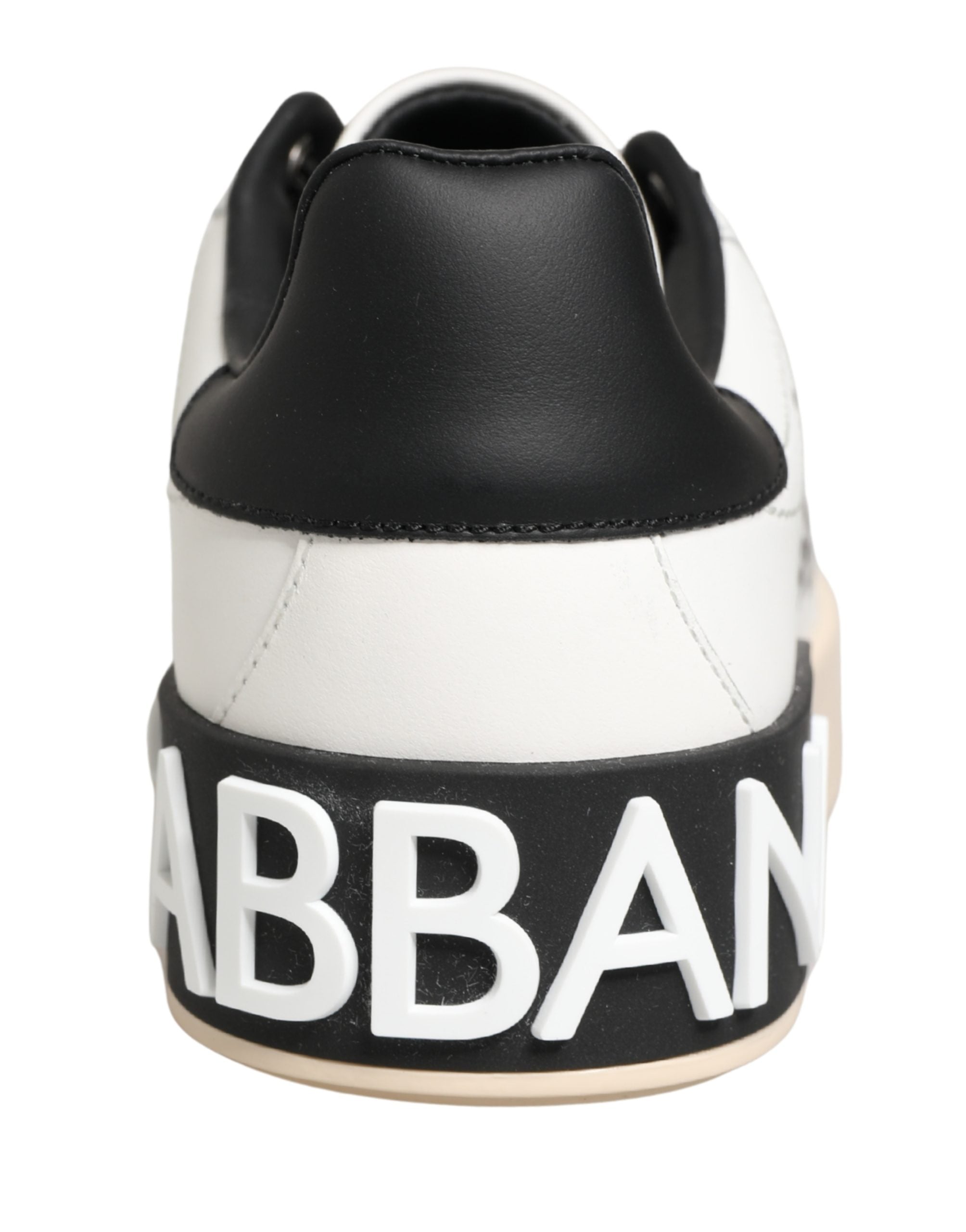 Dolce & Gabbana White Low Top Portofino Leather Sneakers Shoes