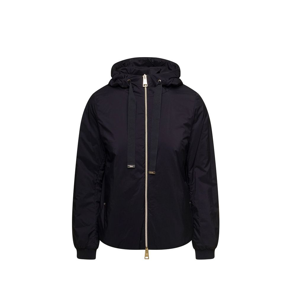 Herno Black Polyamide Bomber