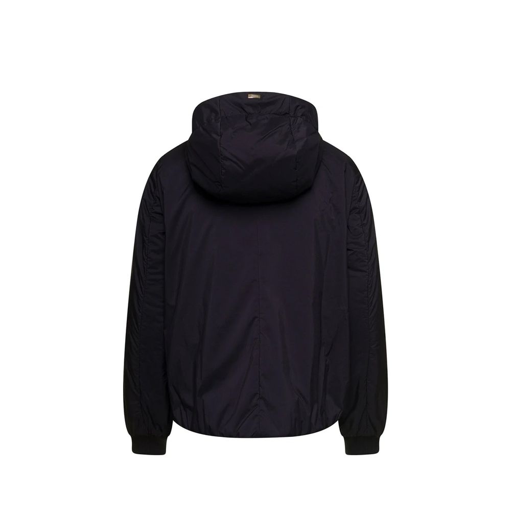 Herno Black Polyamide Bomber