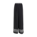 Ermanno Scervino Black Silk Casual Pants