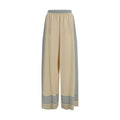 Ermanno Scervino Beige Silk Casual Pants