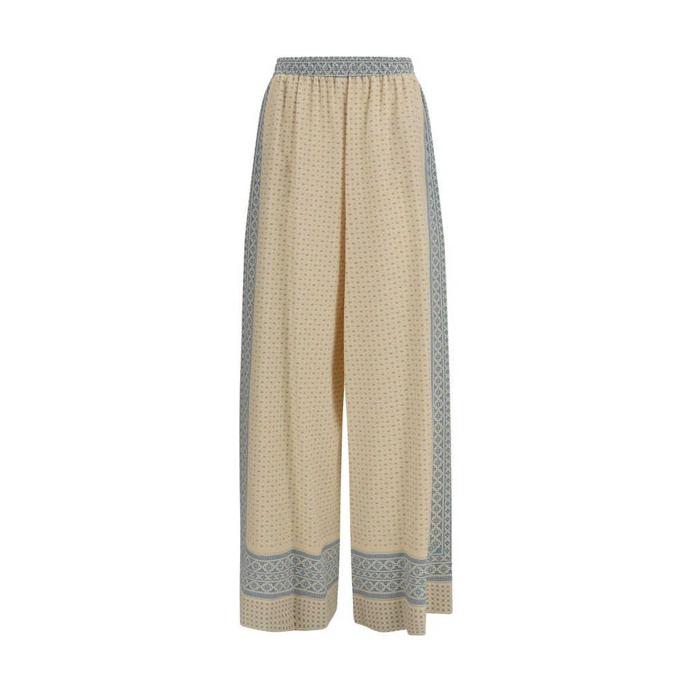 Ermanno Scervino Beige Silk Casual Pants
