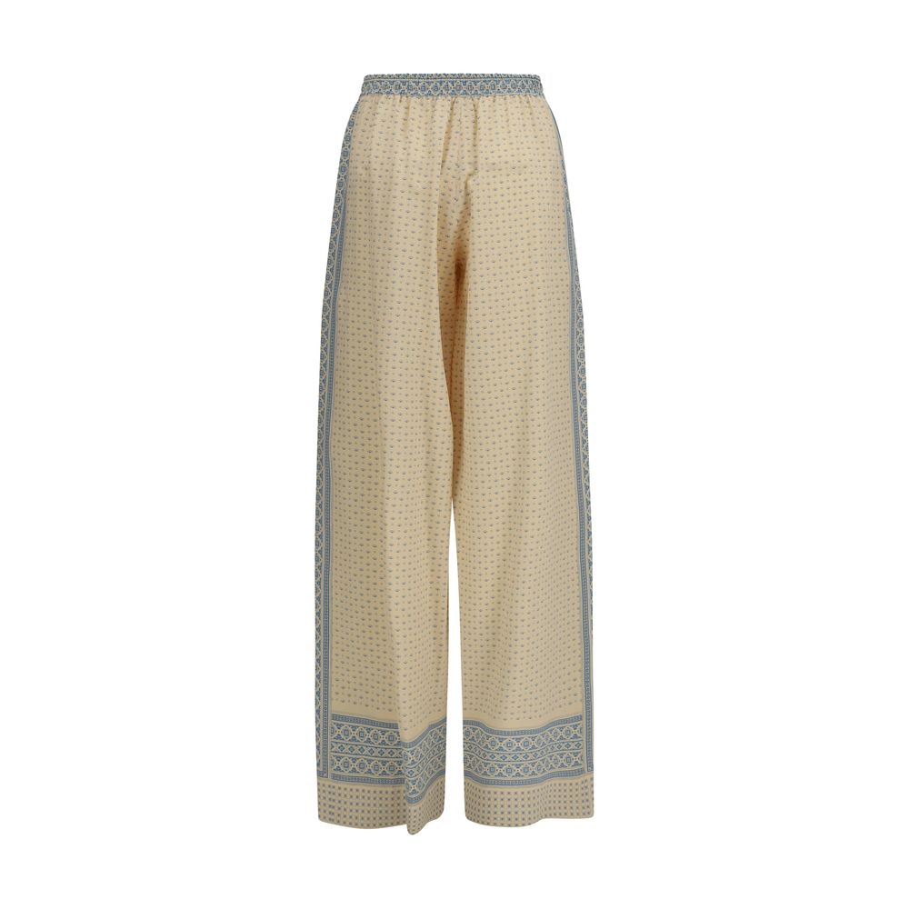 Ermanno Scervino Beige Silk Casual Pants