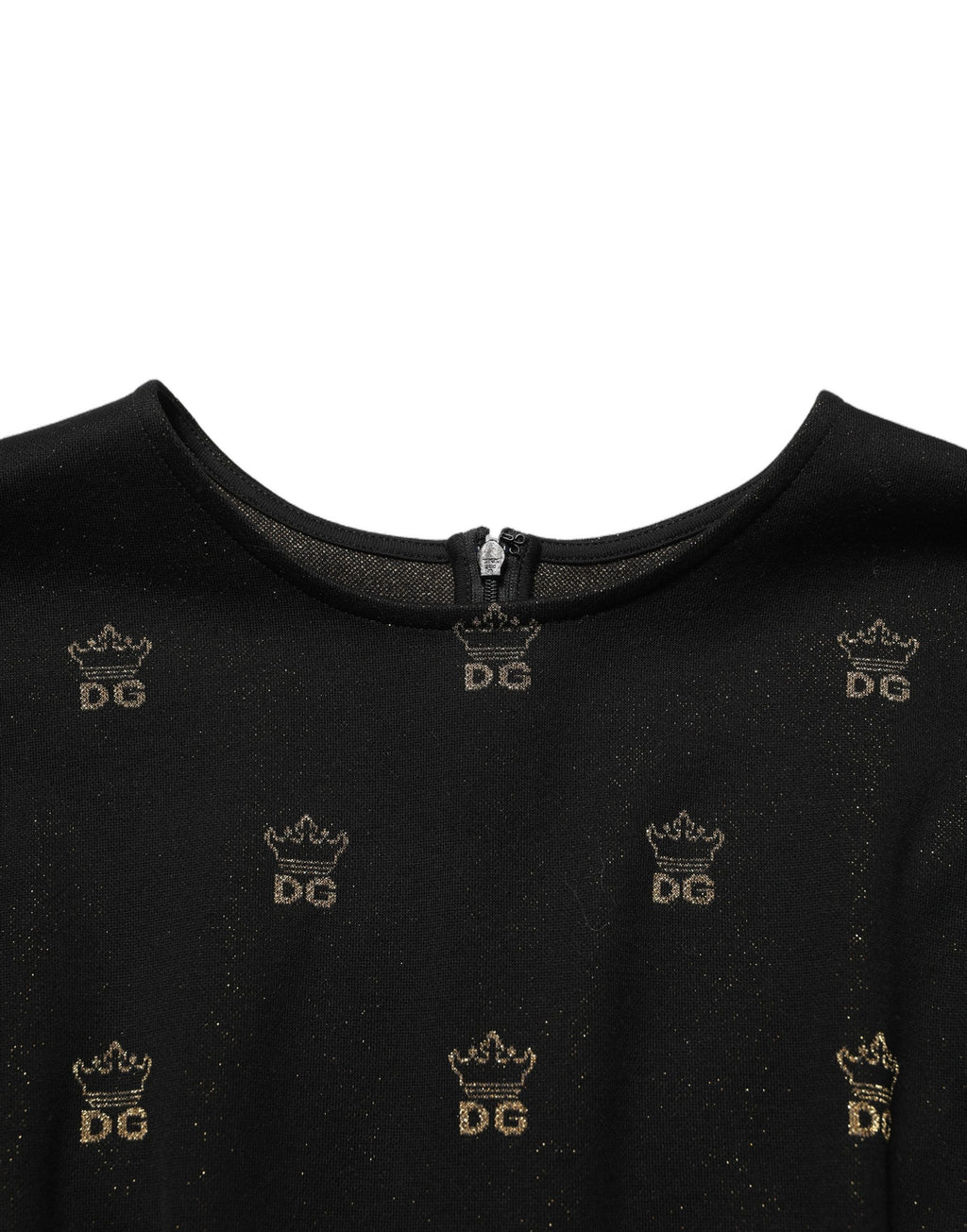 Dolce & Gabbana Black DG Crown Short-Sleeve Sheath Dress