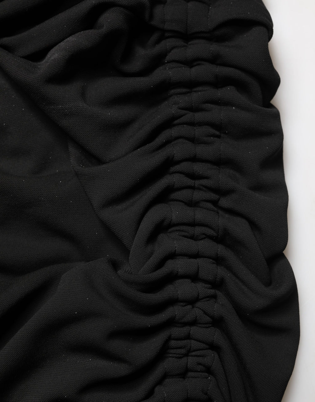Dolce & Gabbana Black Jersey Calf Length Cut-Out Ruched Dress