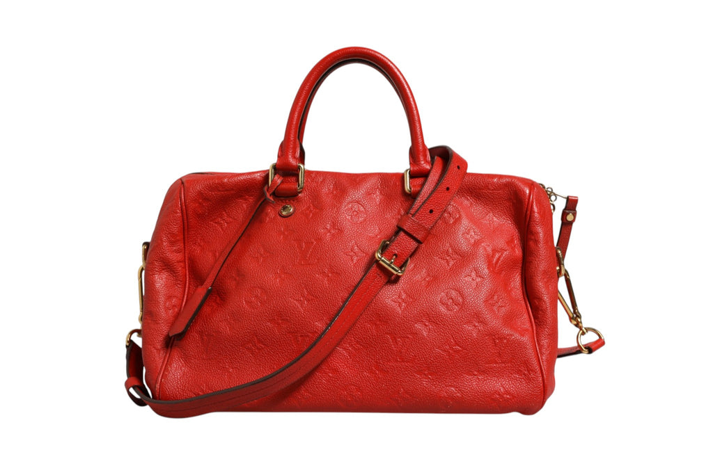 Louis Vuitton Red Monogram Empreinte Speedy Bandouliere 30