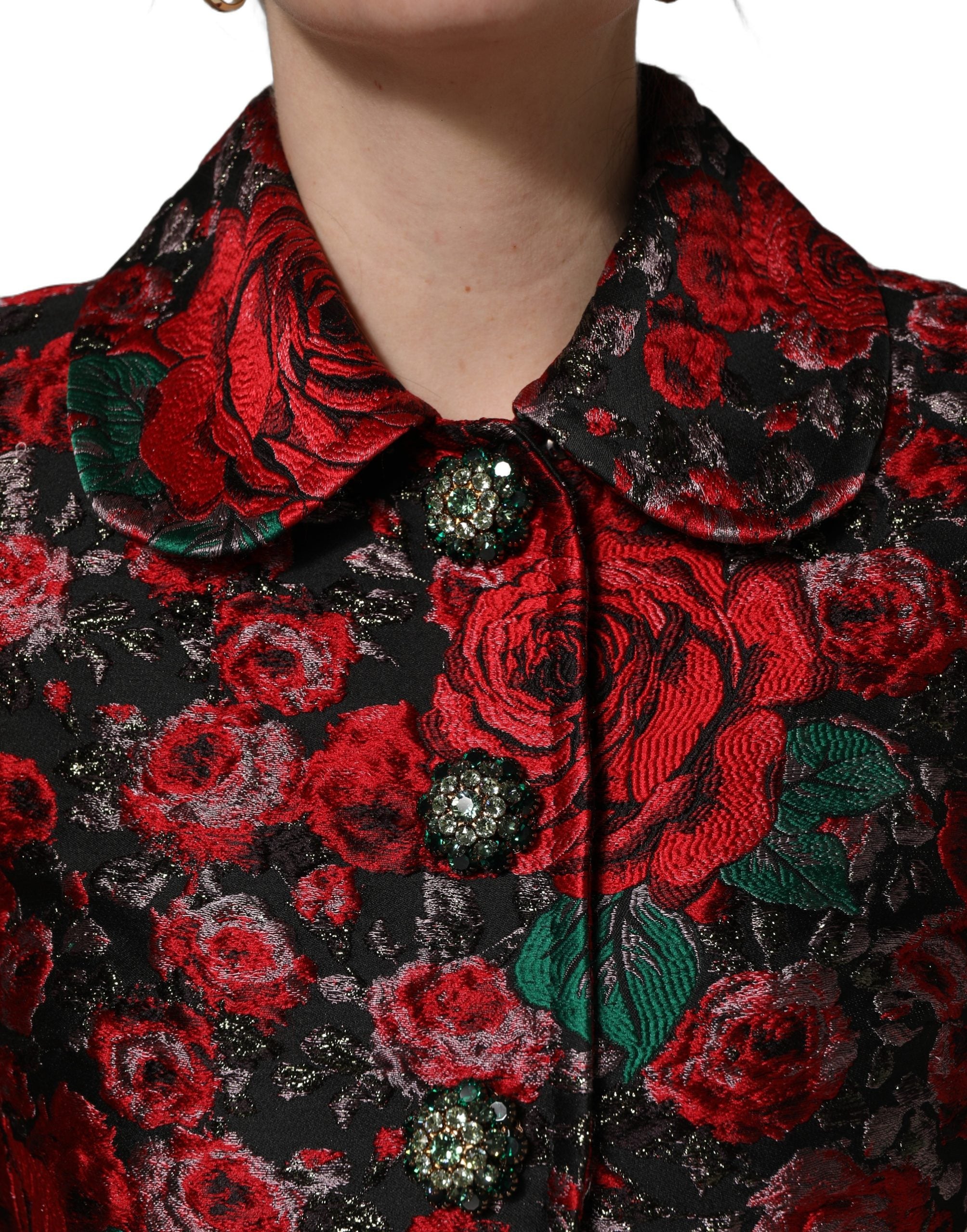 Dolce & Gabbana Multicolor Floral Brocade ButtonBlazer Jacket