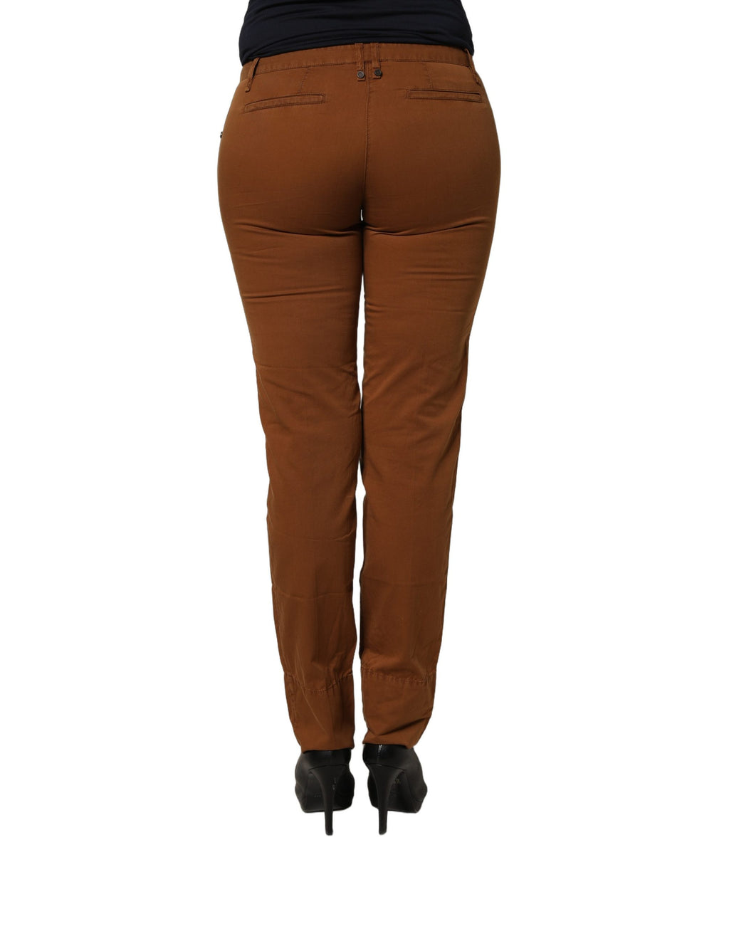 PLEIN SUD Brown Cotton Mid Waist Skinny Chino Pants