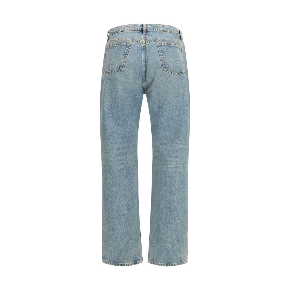 Maison Margiela Blue Cotton Straight-Leg Jeans