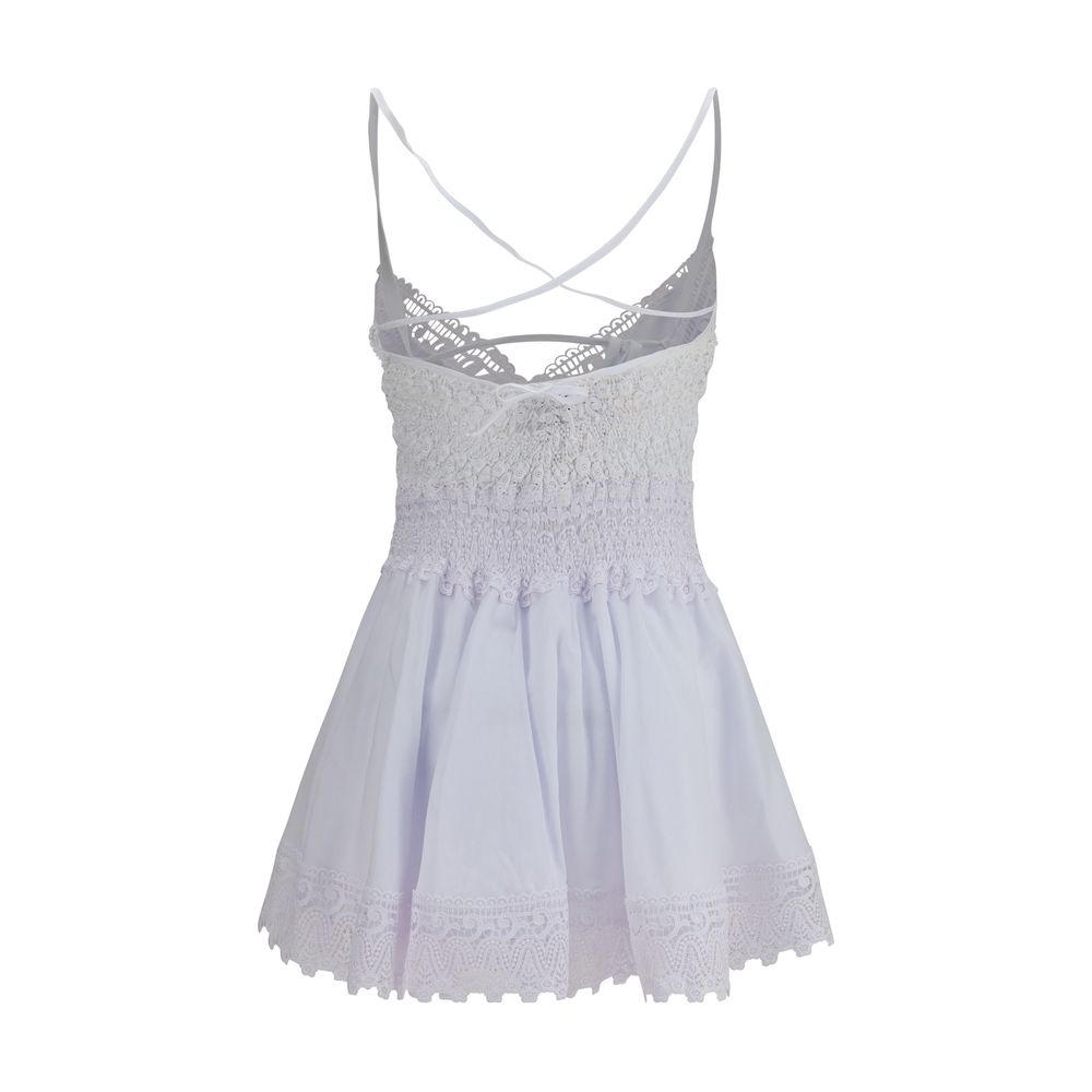 Charo Ruiz White Cotton Casual Dress