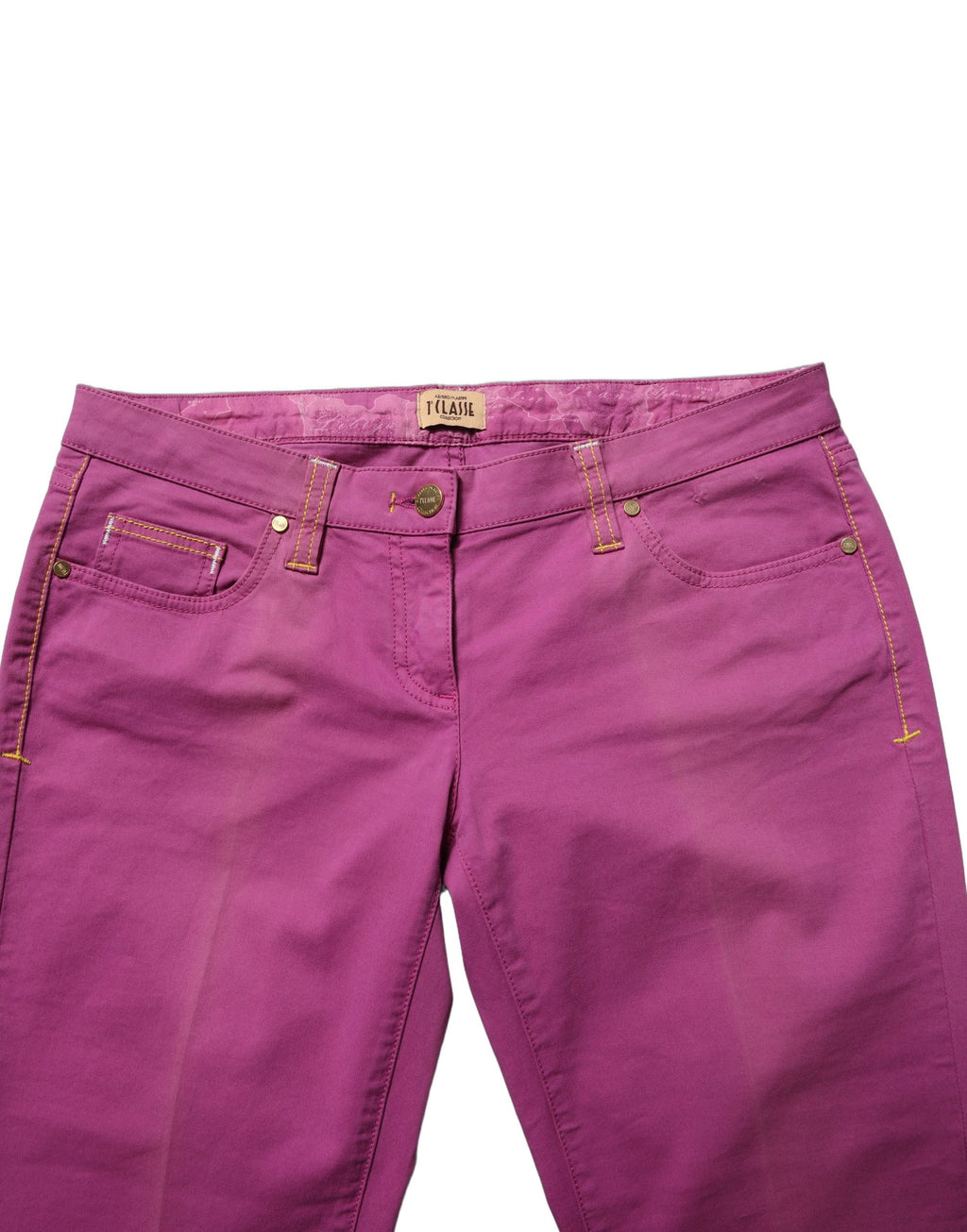 Alviero Martini Prima Classe Purple Cotton Slim Fit Denim Trouser Jeans