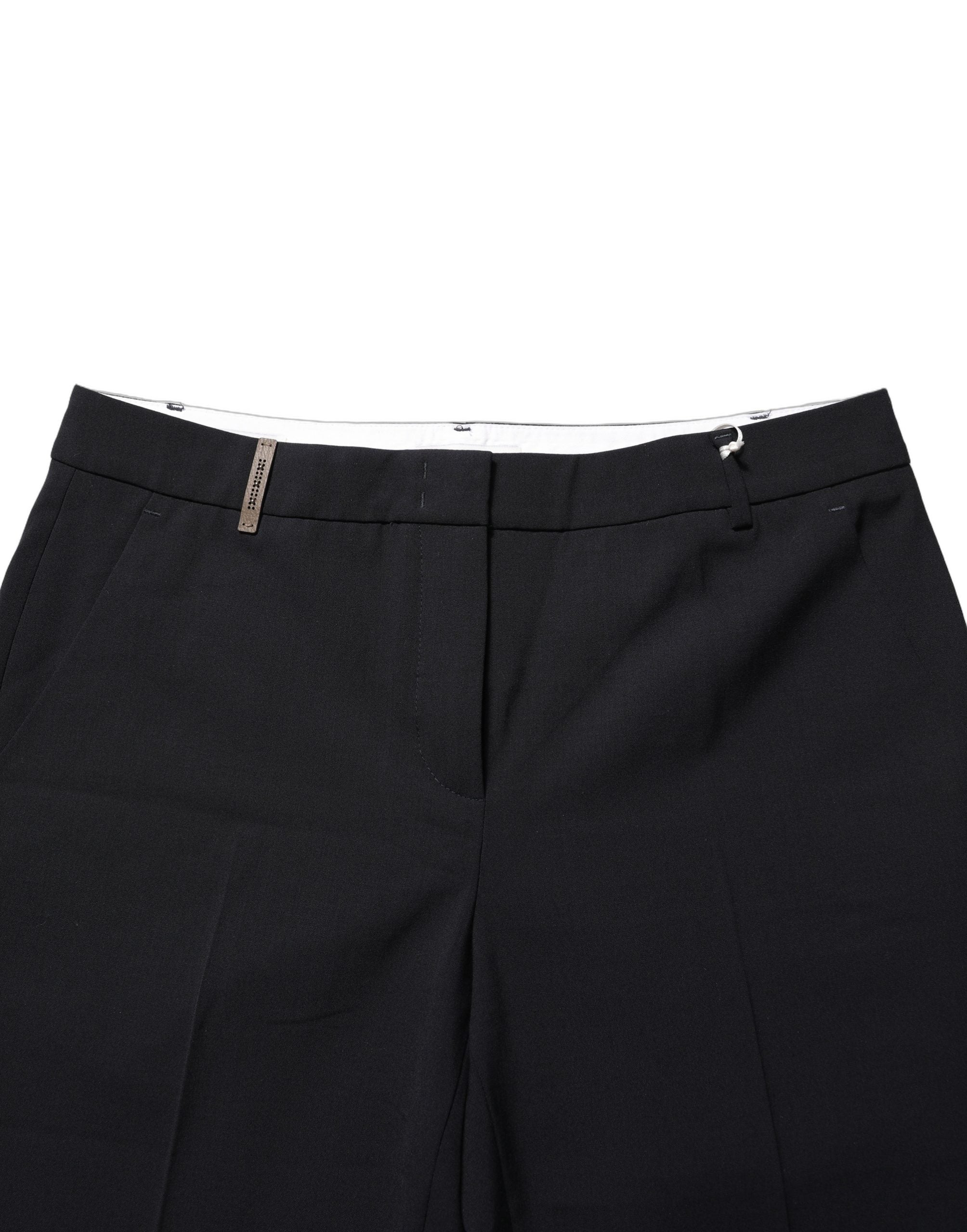 Peserico Black Skinny Mid Waist Chino Women Trouser Pants