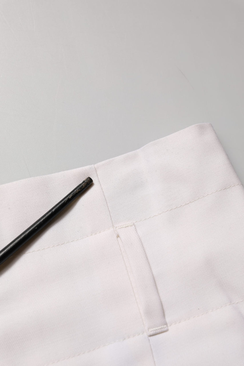 Peserico White Skinny High Waist Chino Cropped Trouser Pants