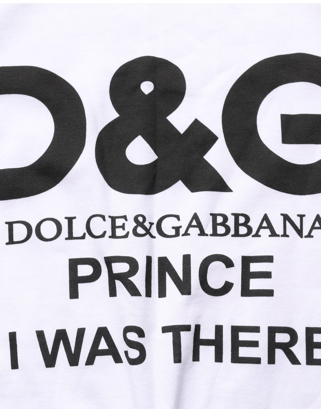 Dolce & Gabbana White D&G PRINCE I WAS THERE Crew Neck T-shirt