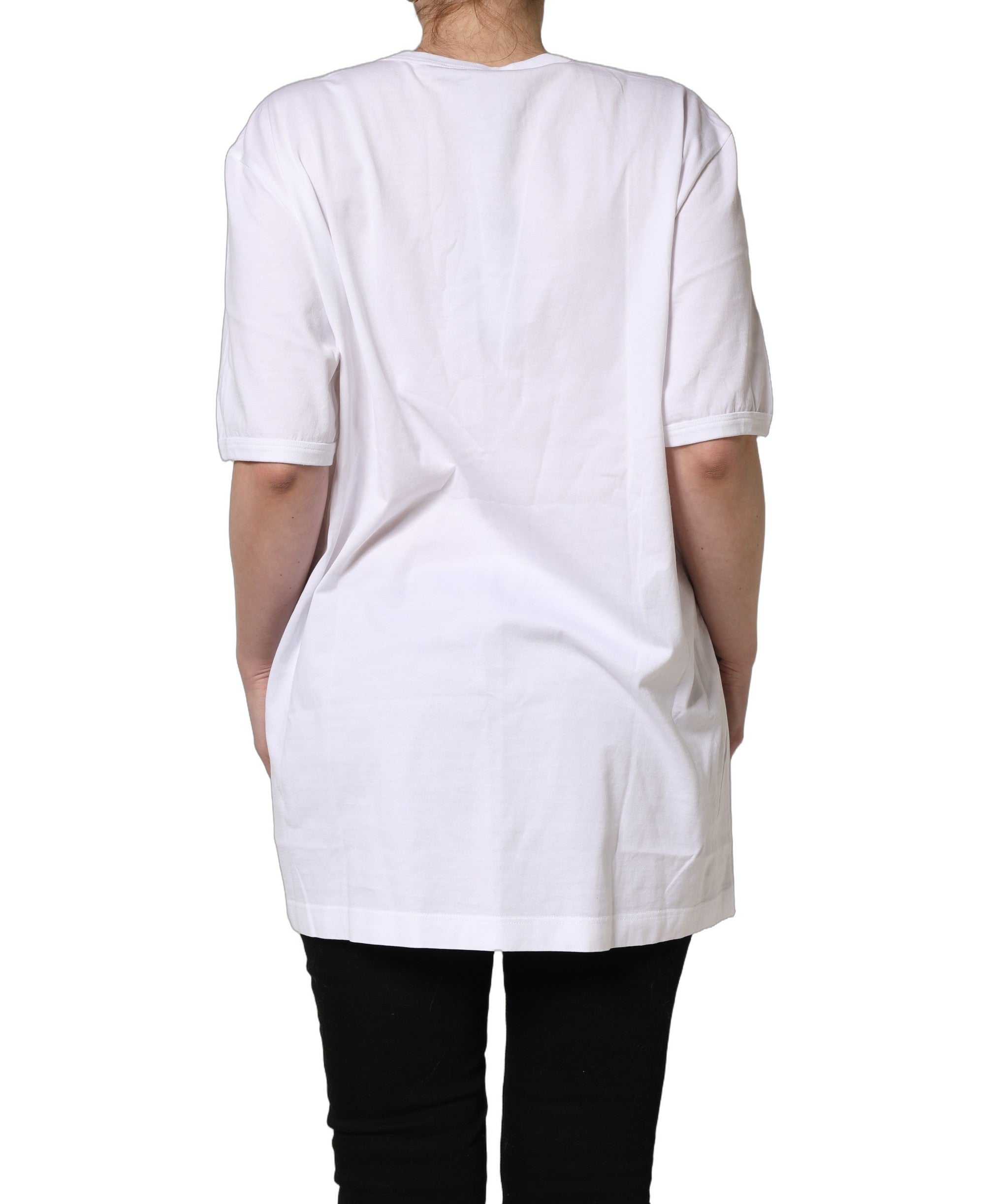 Dolce & Gabbana White D&G PRINCE I WAS THERE Crew Neck T-shirt