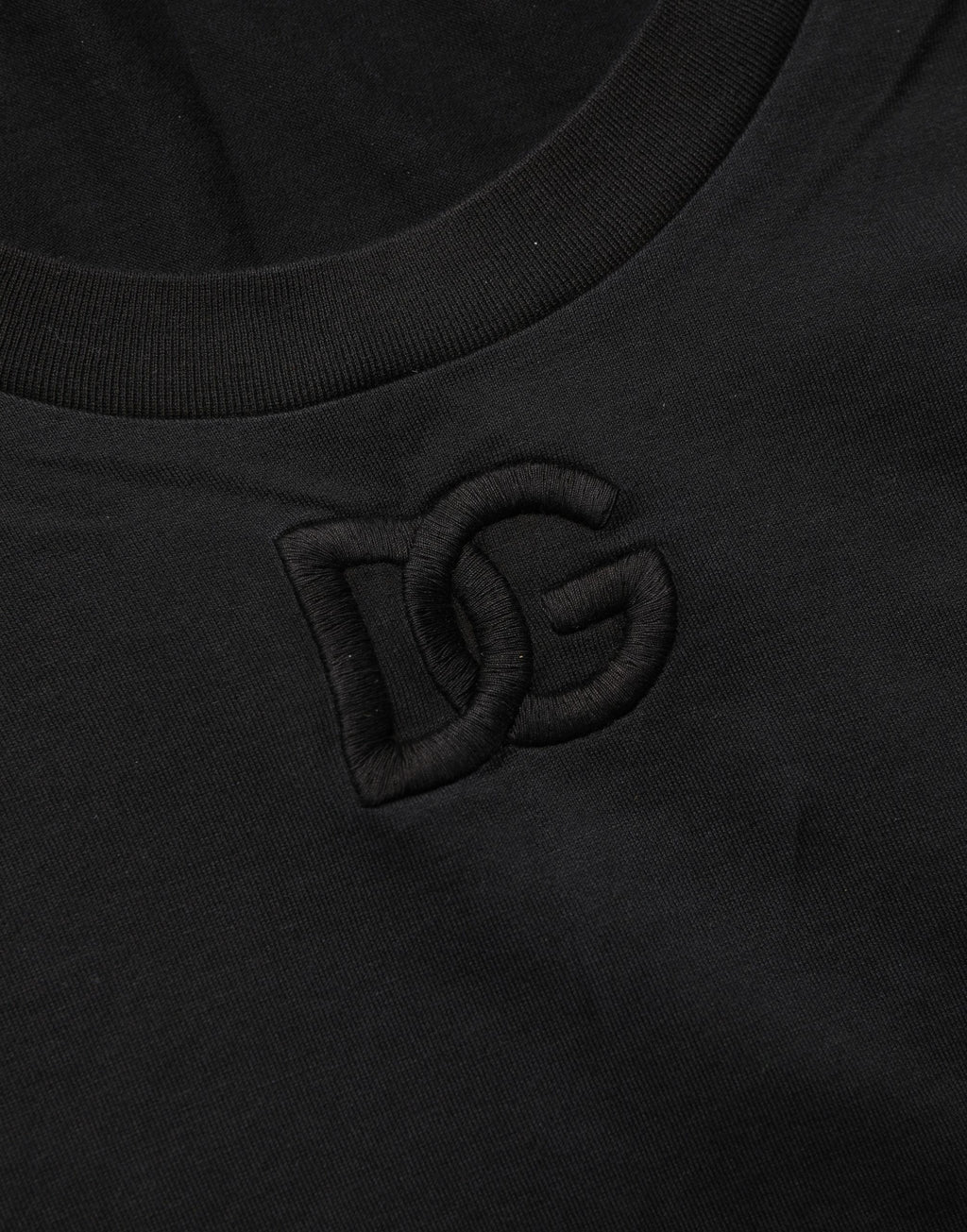 Dolce & Gabbana Black Cotton Short-Sleeve Crew Neck T-shirt