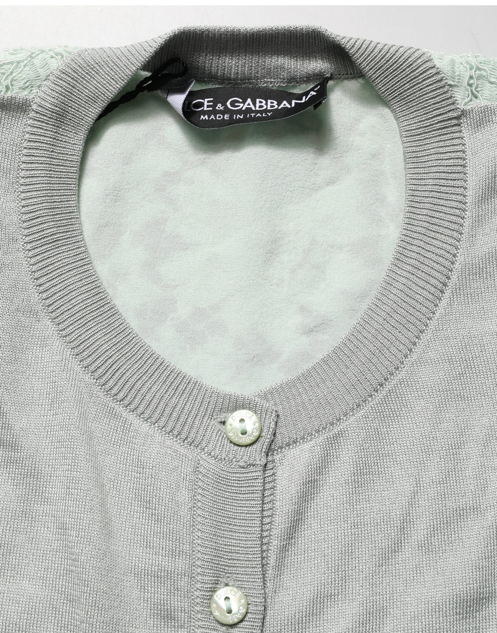 Dolce & Gabbana Green Button Down Silk Long Sleeve Cardigan Sweater