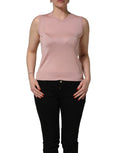 Dolce & Gabbana Pink Sleeveless Cashmere Knitted Tank Top