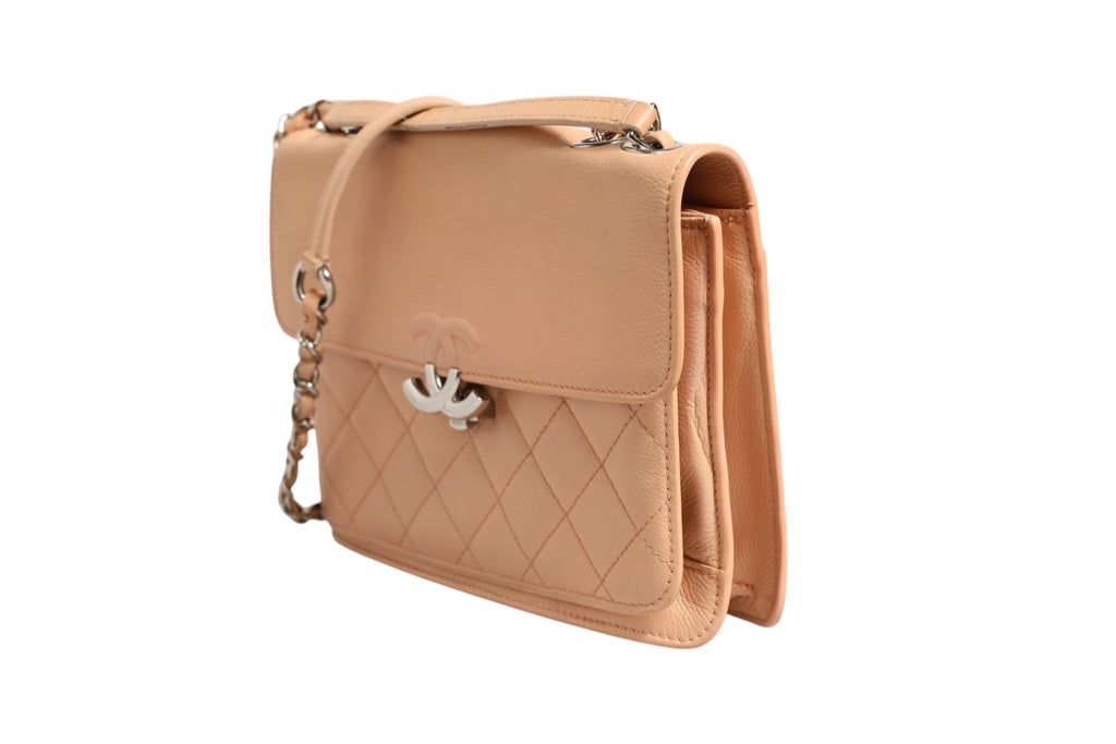 Chanel Goatskin Quilted Small CC Box Flap Bag