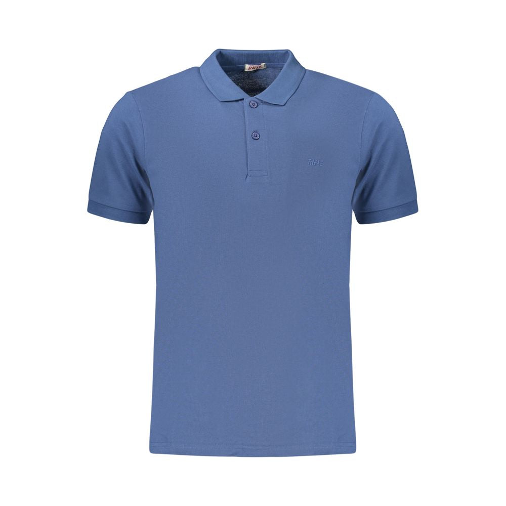 Rifle Blue Cotton Men's Polo Shirt