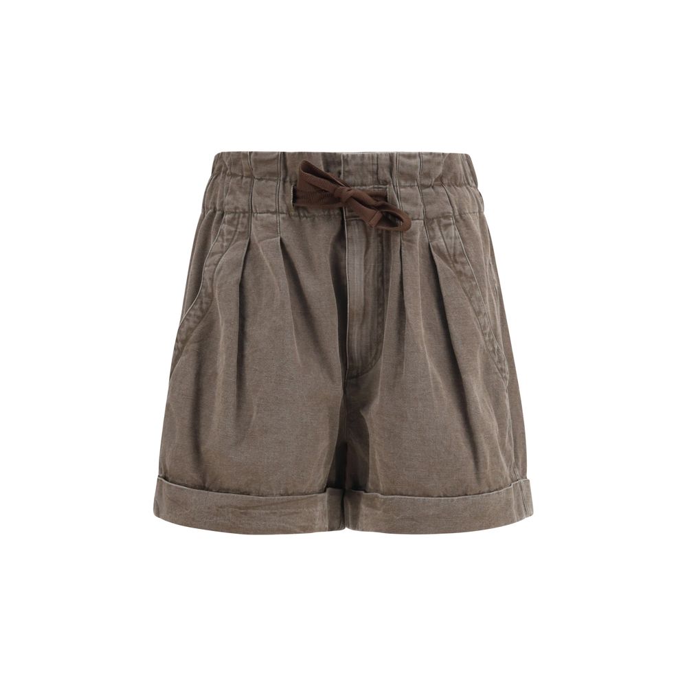 Isabel Marant Étoile Brown Cotton Bermuda Shorts
