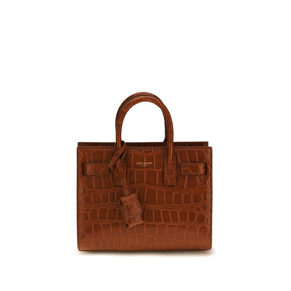 Saint Laurent Brown Calf Leather Bos Taurus Handbag