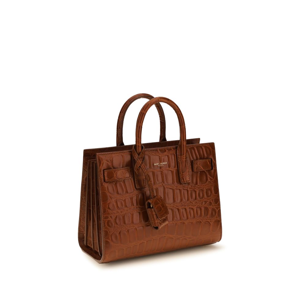 Saint Laurent Brown Calf Leather Bos Taurus Handbag