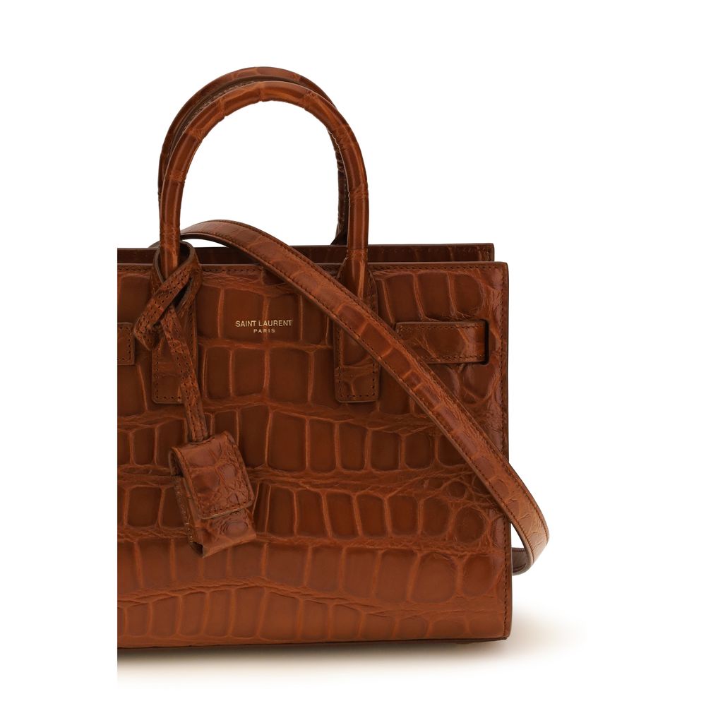 Saint Laurent Brown Calf Leather Bos Taurus Handbag