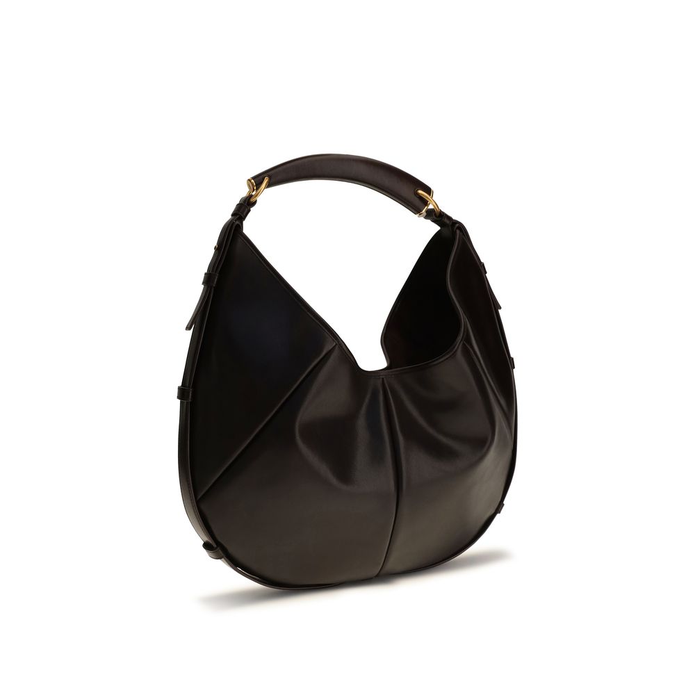 Saint Laurent Brown Calf Leather Bos Taurus Shoulder Bag