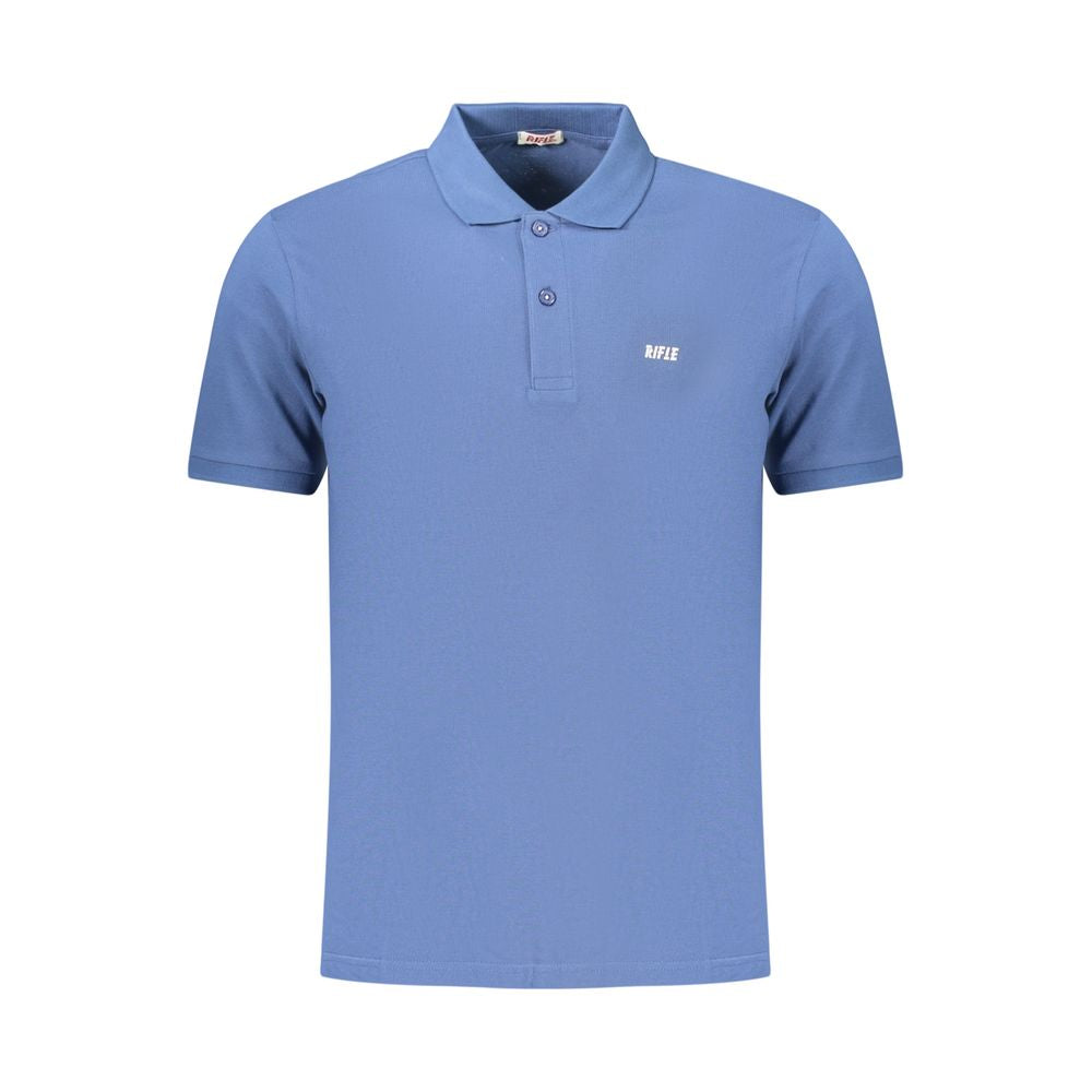 Rifle Blue Cotton Men's Polo Shirt