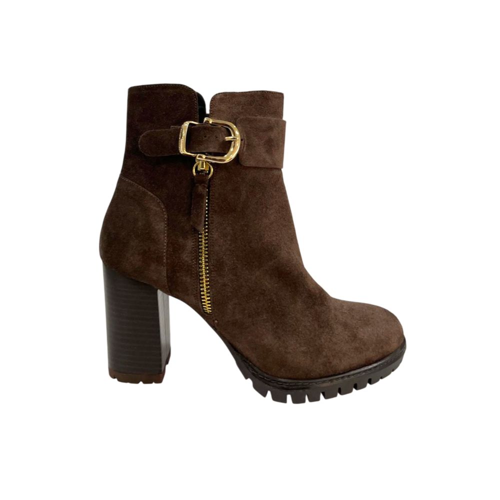 Borbonese Brown Leather Women Boot