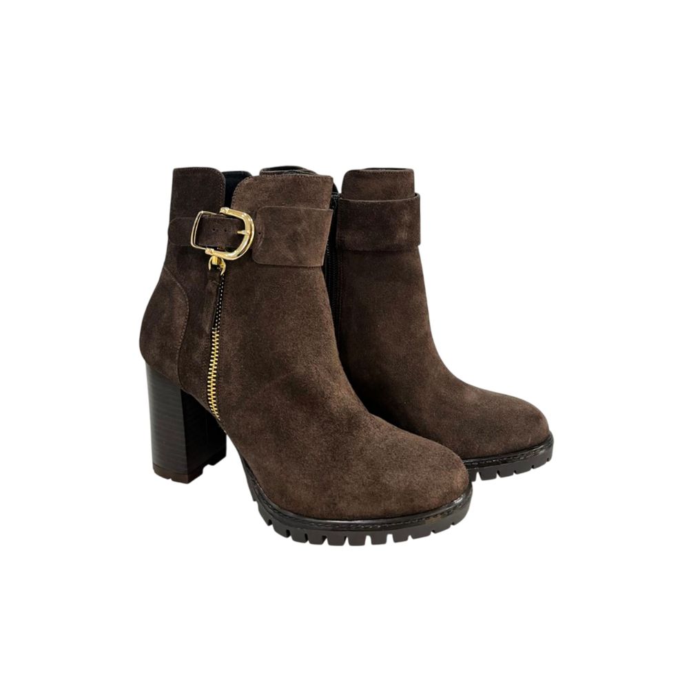 Borbonese Brown Leather Women Boot