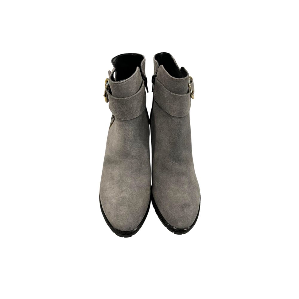 Borbonese Grey Leather Women Boot