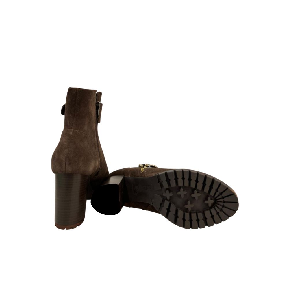 Borbonese Brown Leather Women Boot