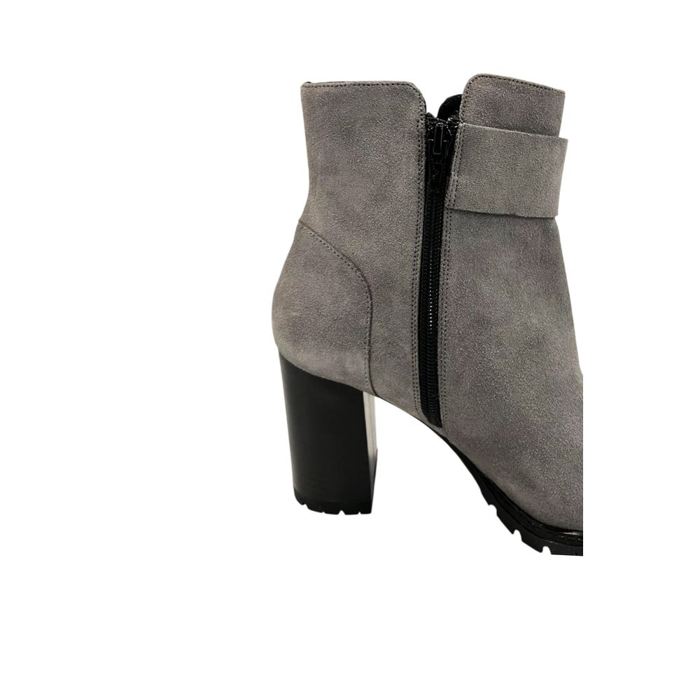 Borbonese Grey Leather Women Boot