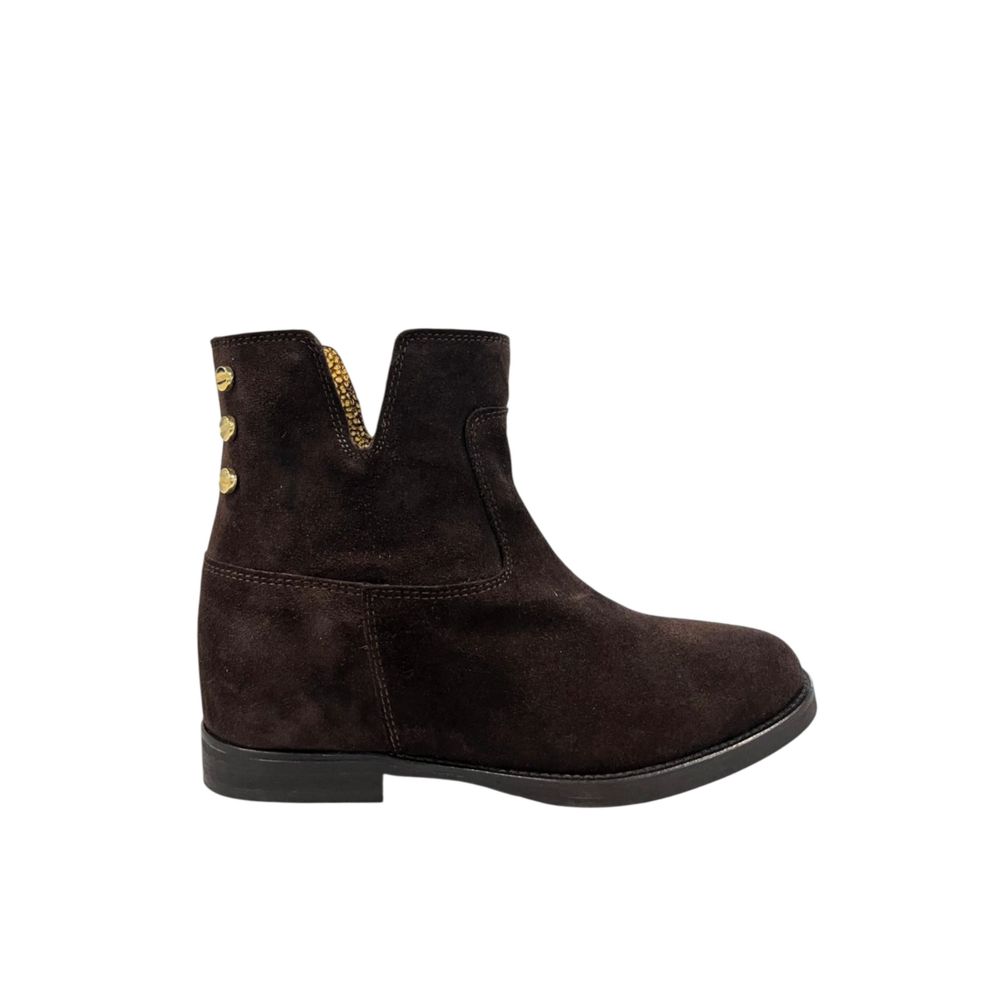 Borbonese Brown Leather Women Boot