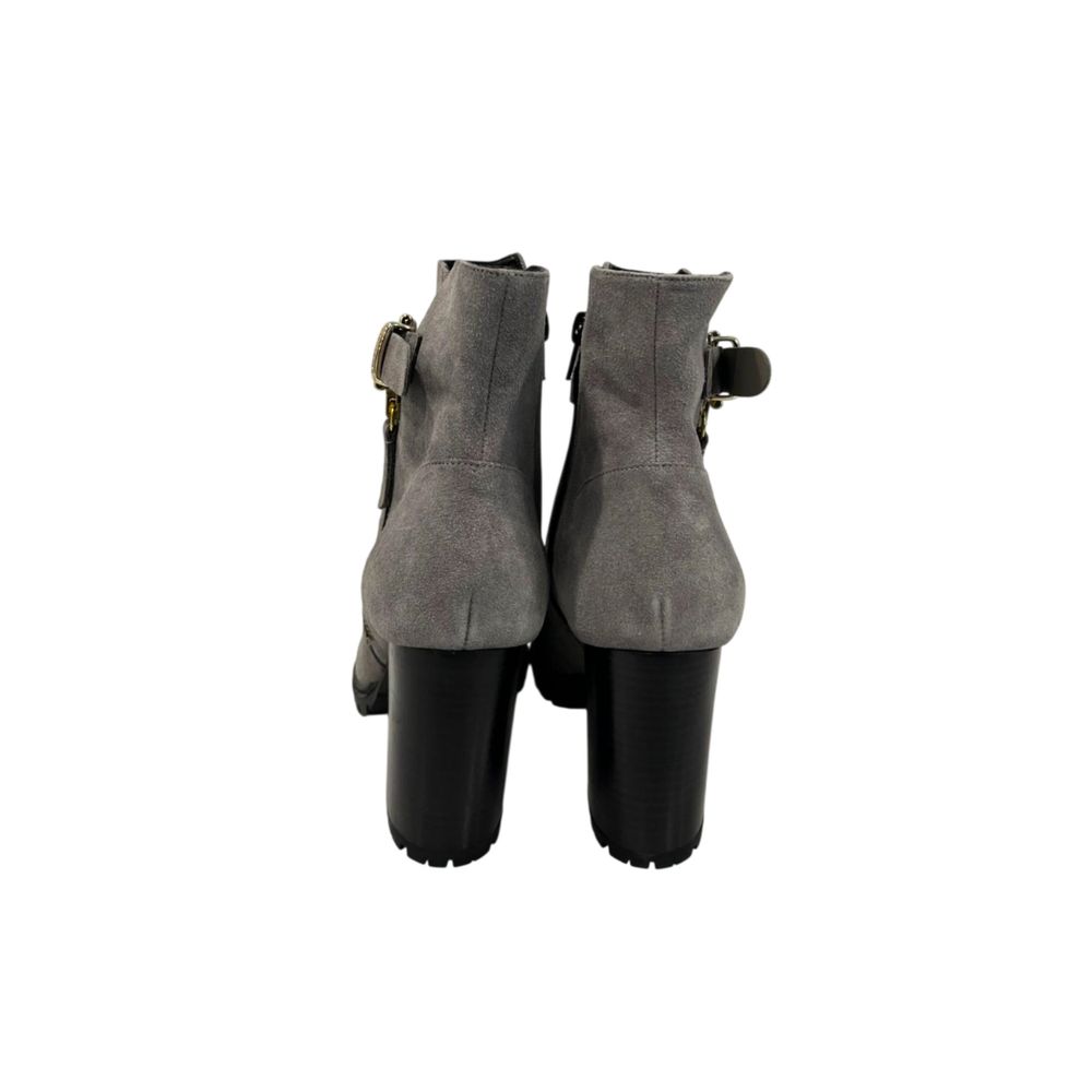Borbonese Grey Leather Women Boot
