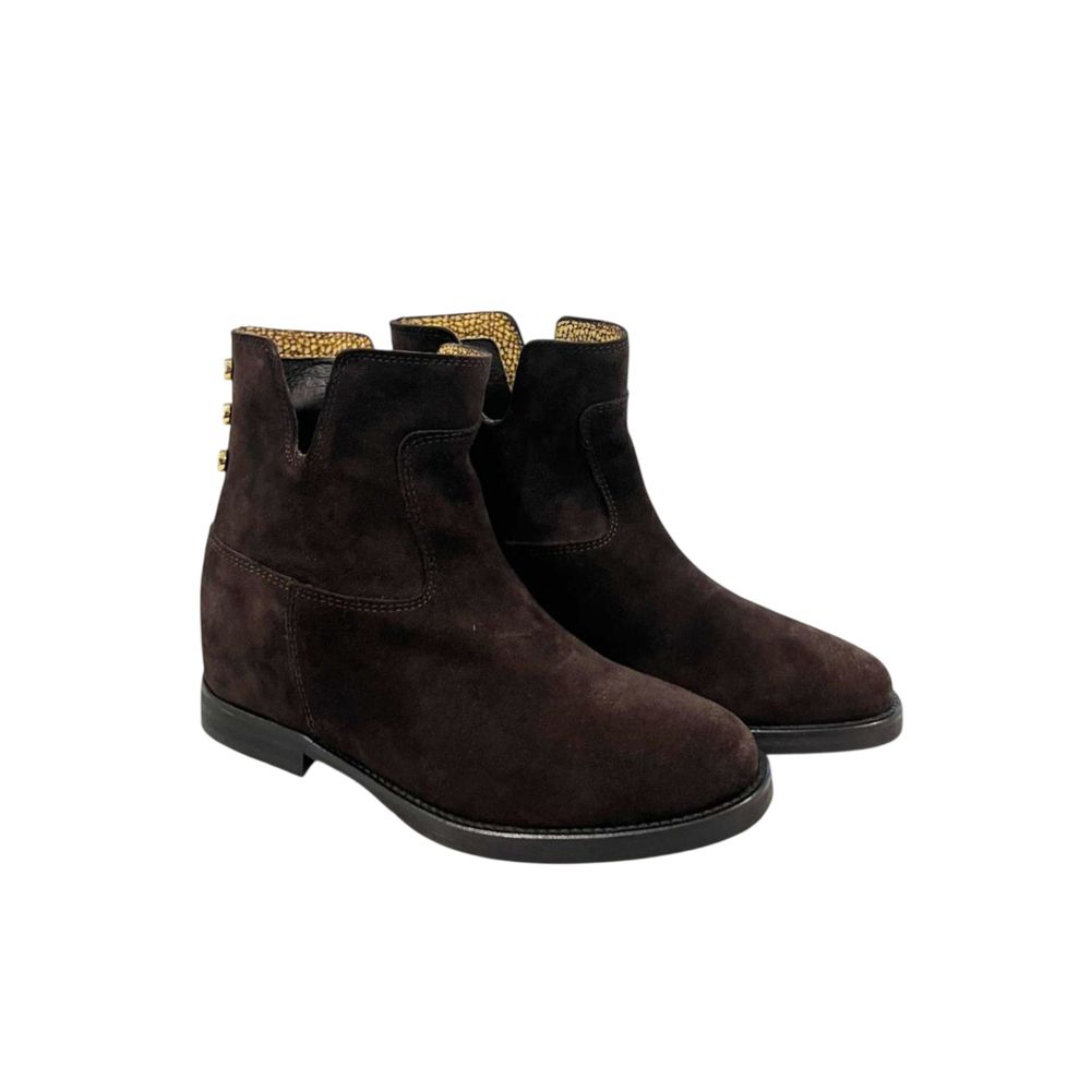 Borbonese Brown Leather Women Boot