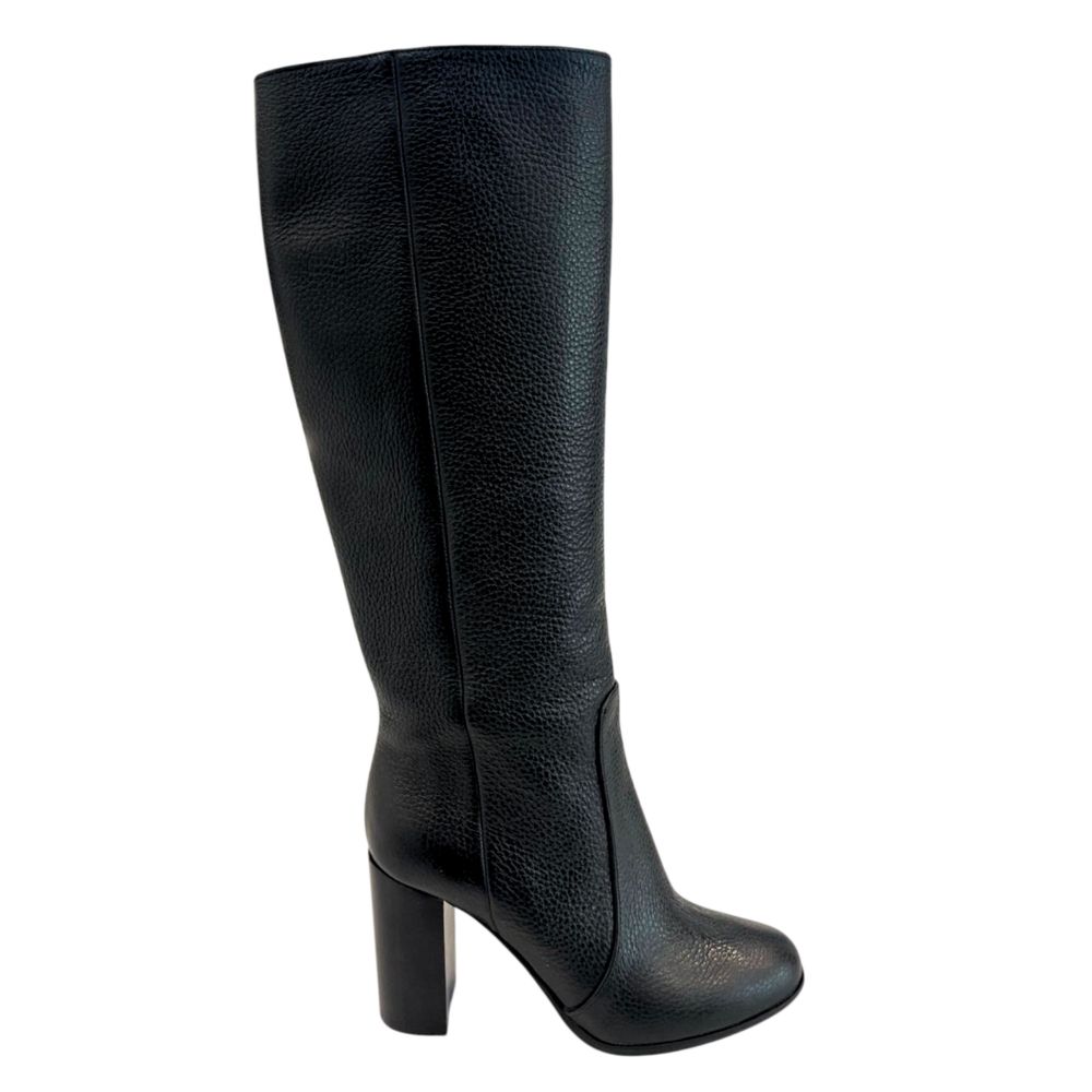 Borbonese Black Leather Women Boot