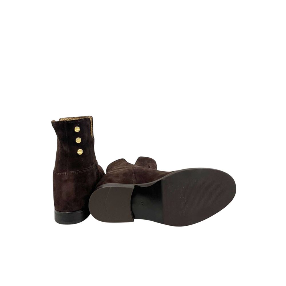 Borbonese Brown Leather Women Boot