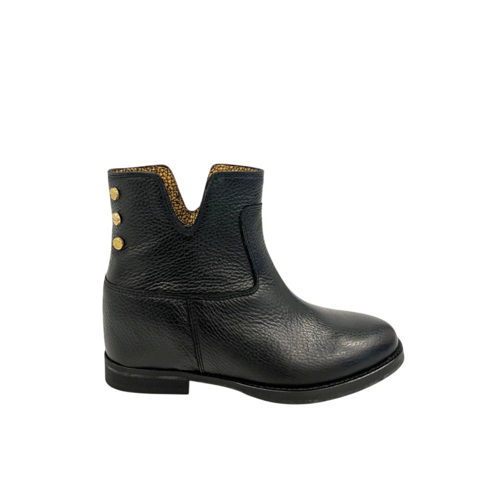 Borbonese Black Leather Women Boot