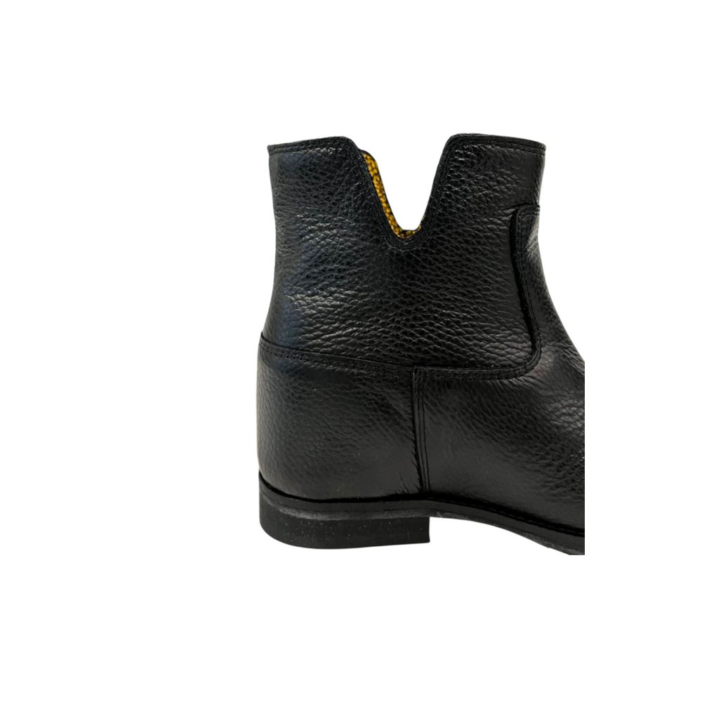 Borbonese Black Leather Women Boot