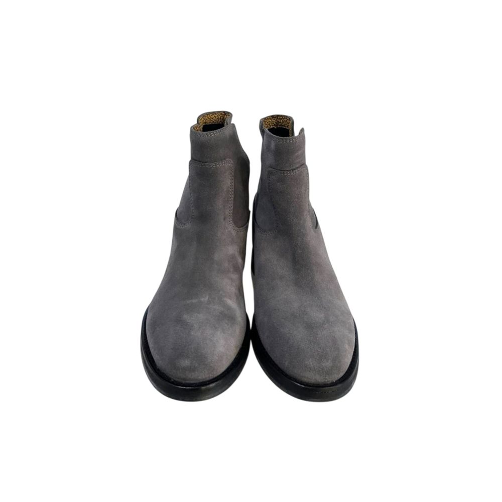 Borbonese Grey Leather Women Boot
