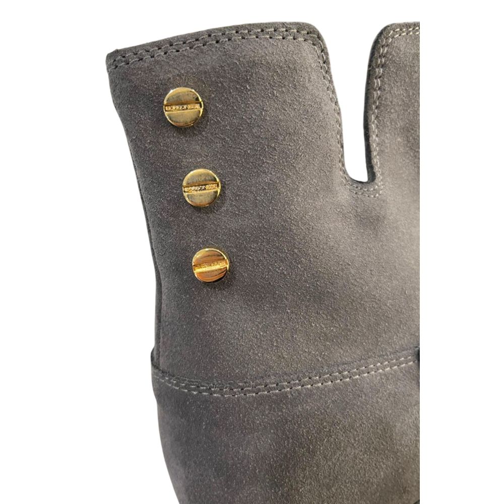 Borbonese Grey Leather Women Boot