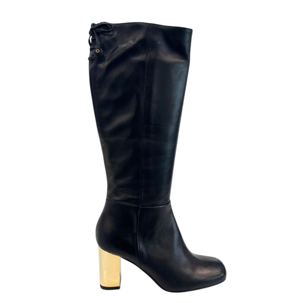 Borbonese Black Leather Women Boot