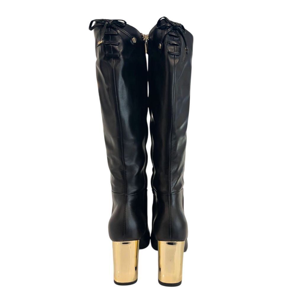 Borbonese Black Leather Women Boot