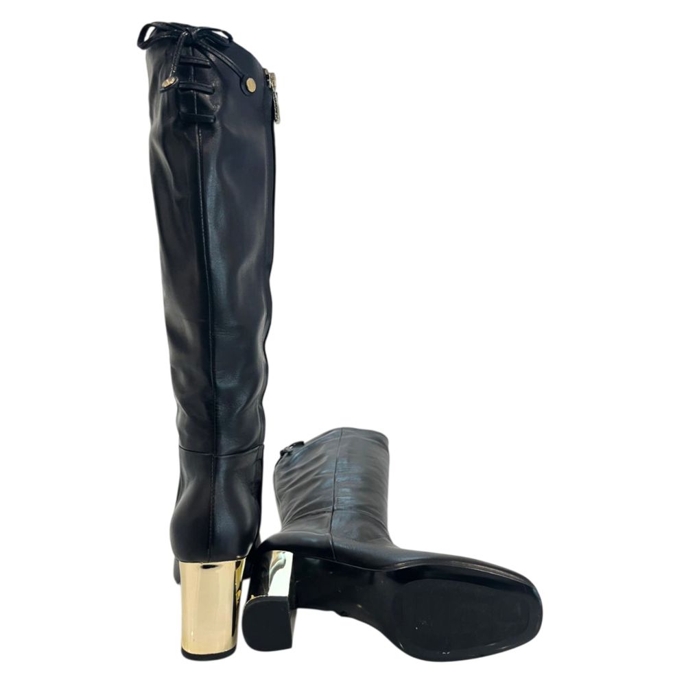 Borbonese Black Leather Women Boot