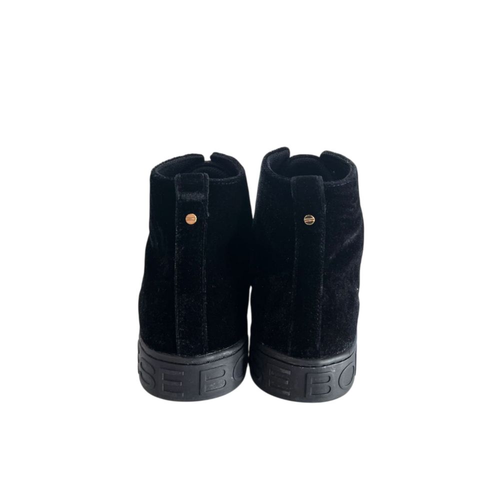 Borbonese Black Leather Women Sneaker